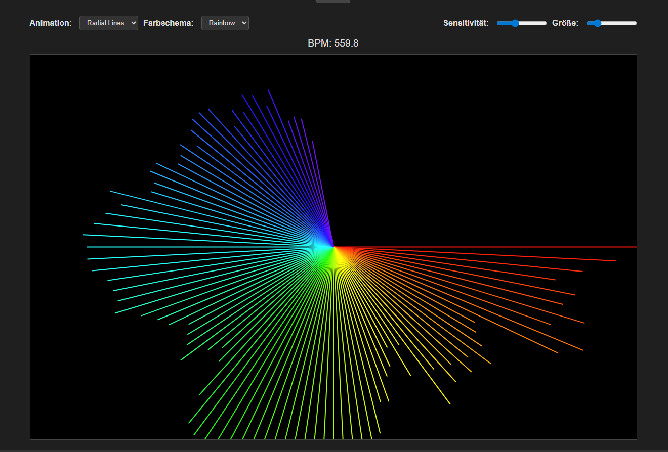 Screenshot: Rainbow Farbschema