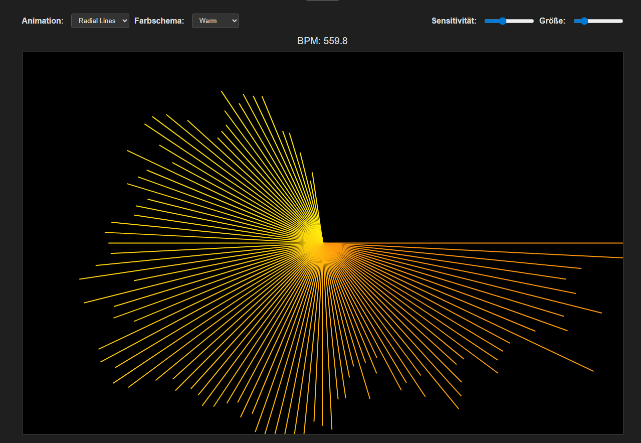 Screenshot: Warm Farbschema