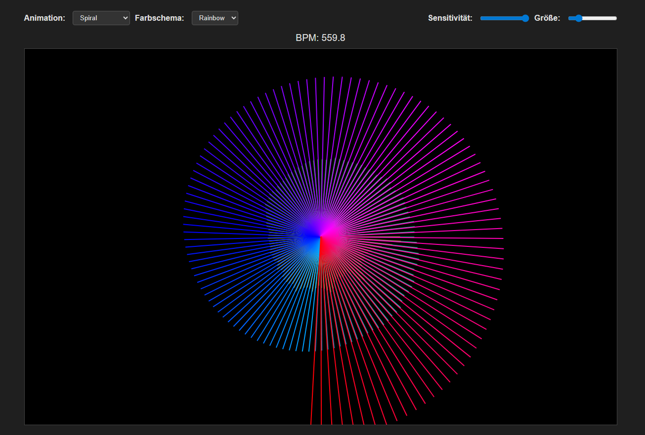 Screenshot: Spiral Visualisierungs-Modus